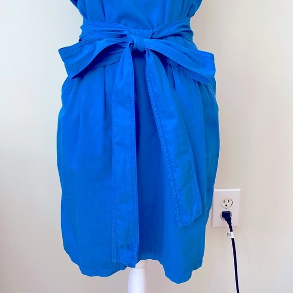 Stella McCartney Blue Sleeveless Cotton Dress Size 42 - Picture 10 of 11